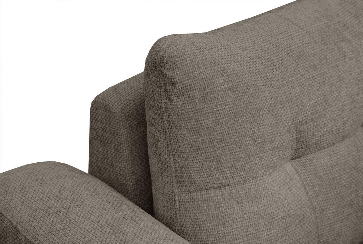 SOFA SALVINI 2-Sitzer, taupe - Taupe/Schwarz, Holzwerkstoff/Textil (176/88/99cm) - Courtois Laville