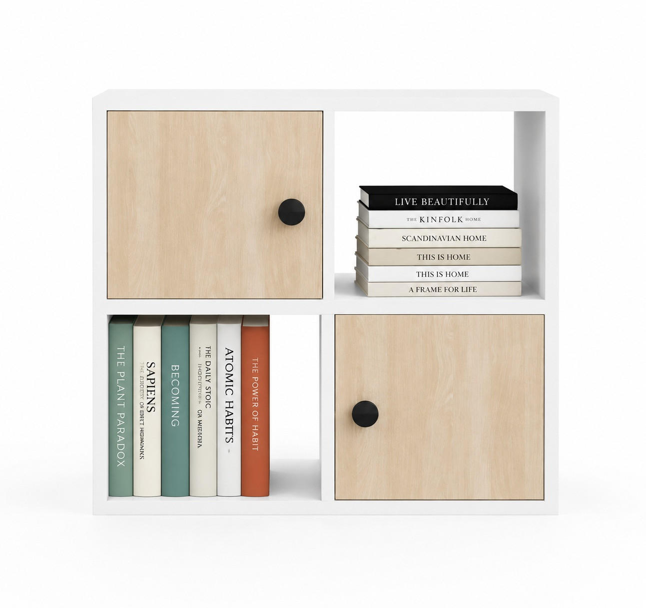 Decorotika Bücherregal Alteiche, Weiß 25x63.2x72 cm