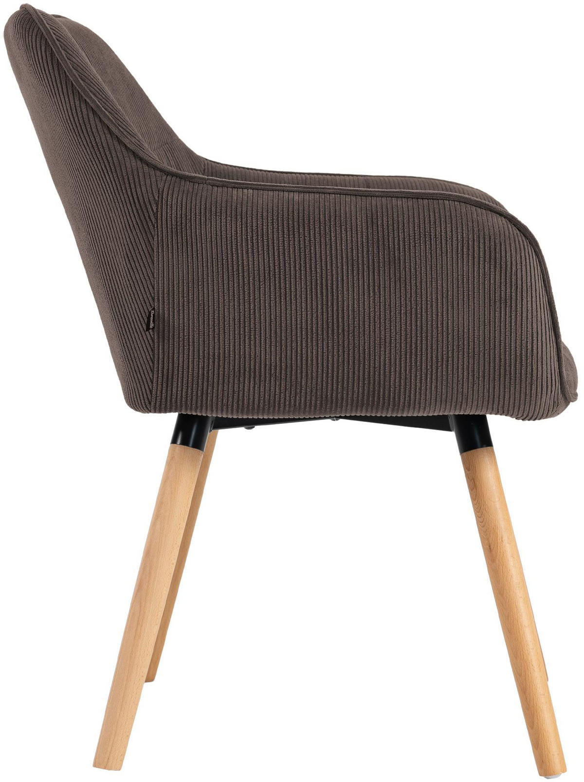 ESSZIMMERSTUHL Dunor Cord Braun Braun Wohnzimmerstuhl - Braun, Textil (65/82/64cm) - DELUKE