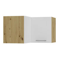 ECKHÄNGESCHRANK Kvantum W12/60/36 Weiß Matt / Eiche Artisan Matt 60 / 60 / 36cm - Eiche Artisan/Weiß, Holz/Holzwerkstoff (60/36/60cm) - Feldmann-Wohnen