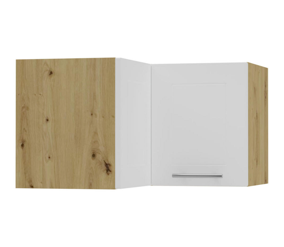 ECKHÄNGESCHRANK Kvantum W12/60/36 Weiß Matt / Eiche Artisan Matt 60 / 60 / 36cm - Eiche Artisan/Weiß, Holz/Holzwerkstoff (60/36/60cm) - Feldmann-Wohnen
