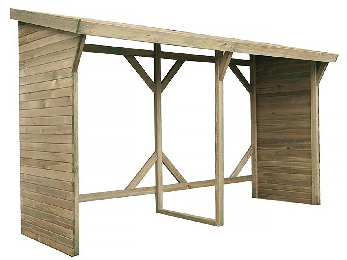 HOLZUNTERSTAND Braun - Braun, Holz (90/185/278cm) - Habitat Garten