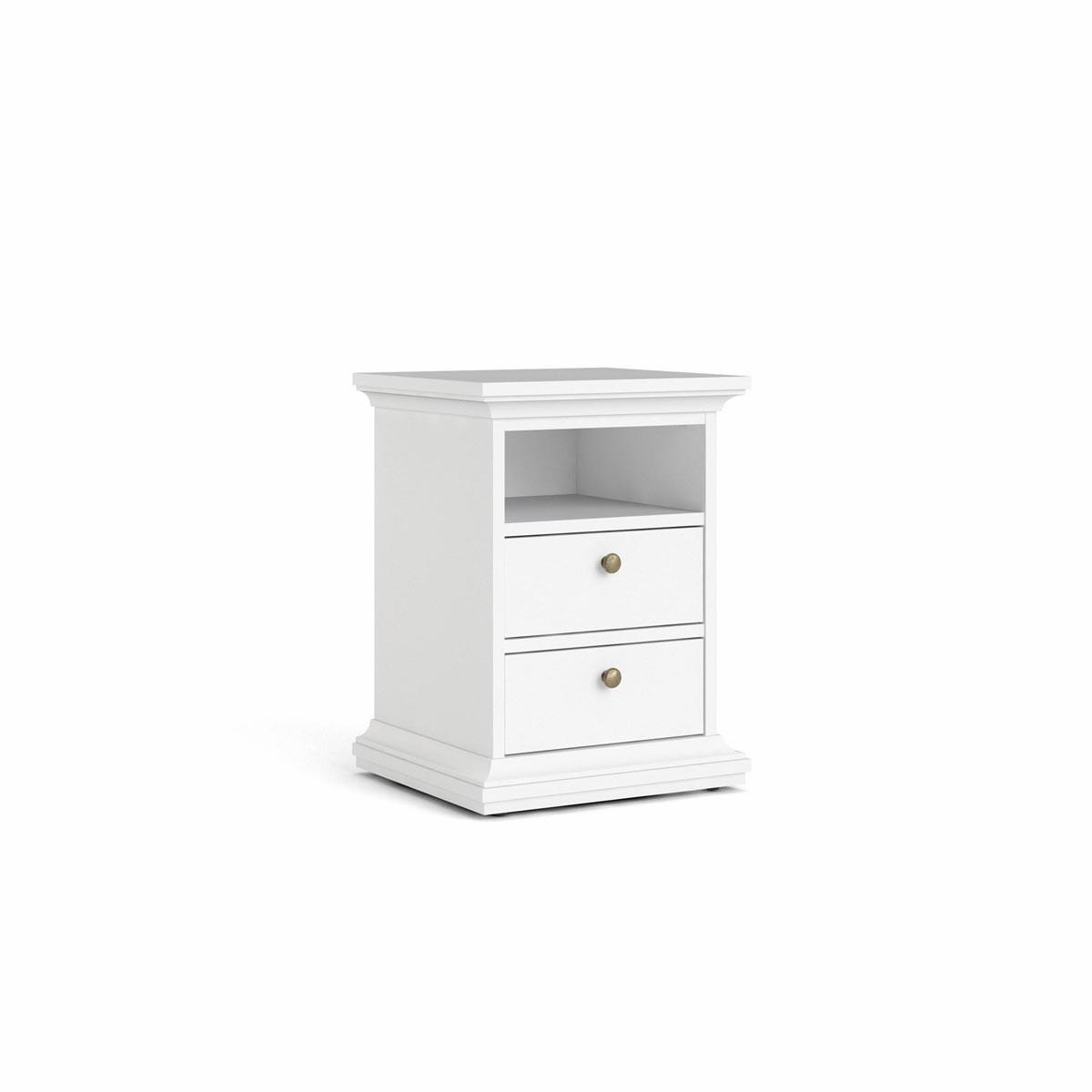 ebuy24 Nachtschrank Weiß 44x59x40 cm