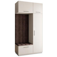 GARDEROBENSCHRANK REMA 120/240/60 cm Modern Garderobe-Set Kaschmir - Kaschmir/Braun, Holzwerkstoff (120/240/60cm) - MASSENO