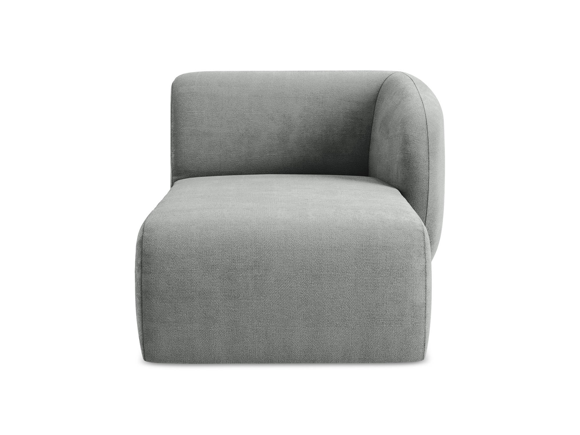 SOFAELEMENT Rechts Chenille Stoff Grau - Schwarz/Grau, Holzwerkstoff/Kunststoff (91/75/166cm) - Makamii