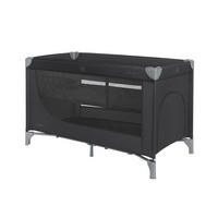 REISEBETT So Gifted black 2 Ebenen Matratze, Tragetasche, Öffnung - Schwarz, Kunststoff (65/125cm) - Kikka boo