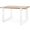 ESSTISCH Lilo rechteckig ausziehbar, Sonoma Eiche 160-260/90/76 cm - Weiß/Sonoma Eiche, Holzwerkstoff/Metall (160/90/76cm) - WFL GROUP