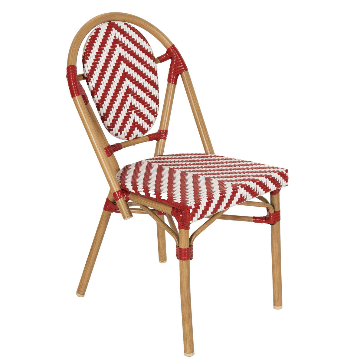 GARTENSTUHL, Rot - Rot, Metall (55/89/46cm) - Oviala