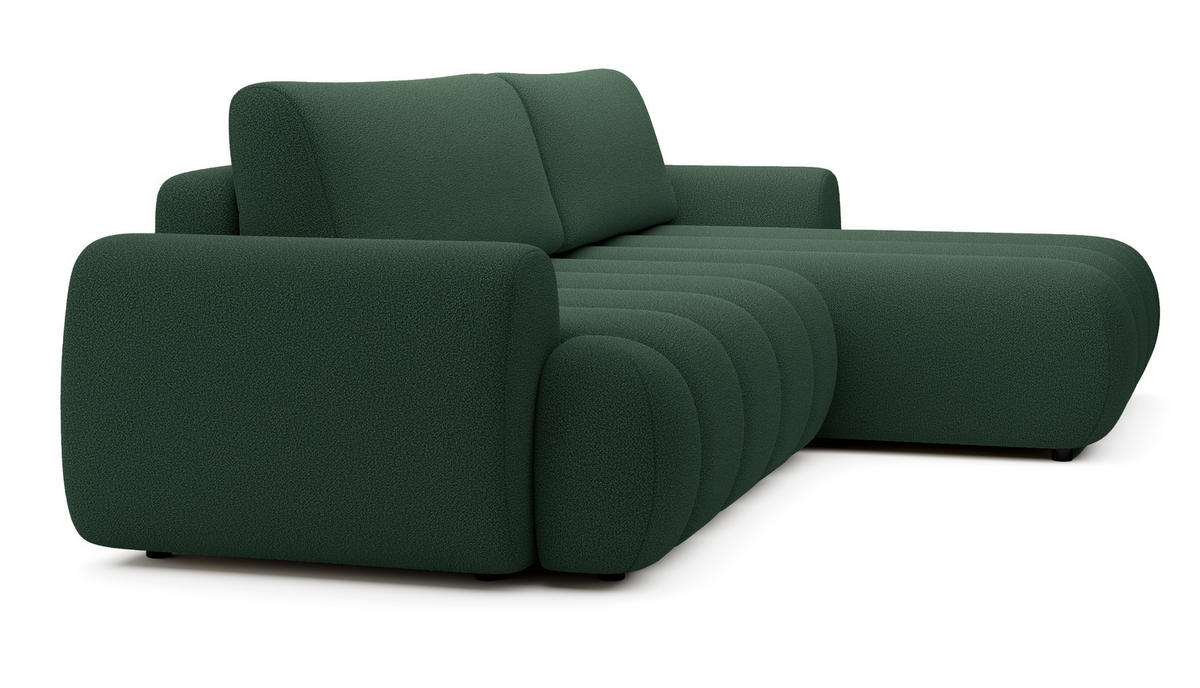 ECKSOFA mit Bettkasten Puro 270 cm, Rechts, Grün - Grün, Holz (168/272cm) - Emporius