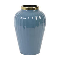 VASE ZUNYI Ø20x30 cm, Blau - Blau, Keramik (30cm) - Light & Living