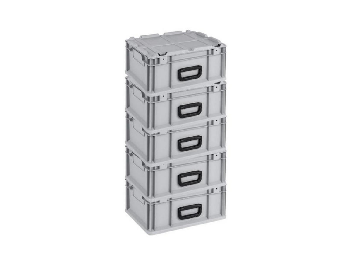 EUROBOX 5x Nextgen Portable 185x30x40cm 16 Liter - Grau, Kunststoff (30/18.5/40cm) - PROREGAL