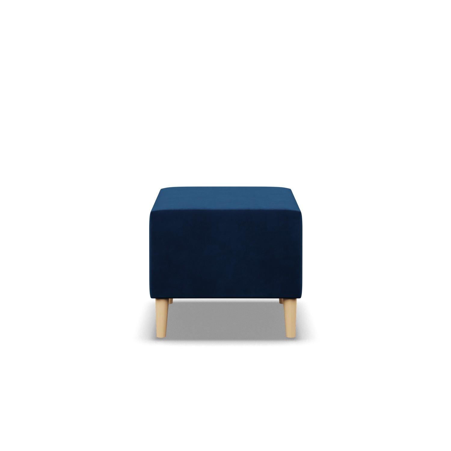 SITZPOUF 50 X 50 BLANK, Dunkelblau - Dunkelblau, Textil (51/40/51cm)