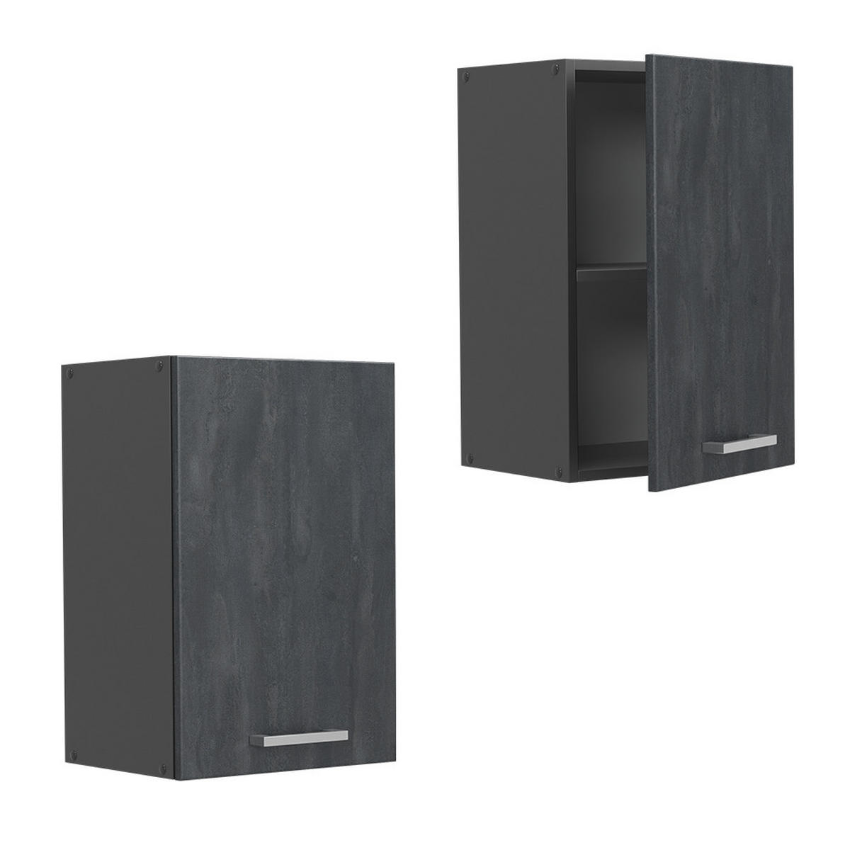 HÄNGESCHRANK R-Line Schwarz Beton 40 cm - Anthrazit/Schwarz, Holzwerkstoff (40/60/31cm) - Vicco
