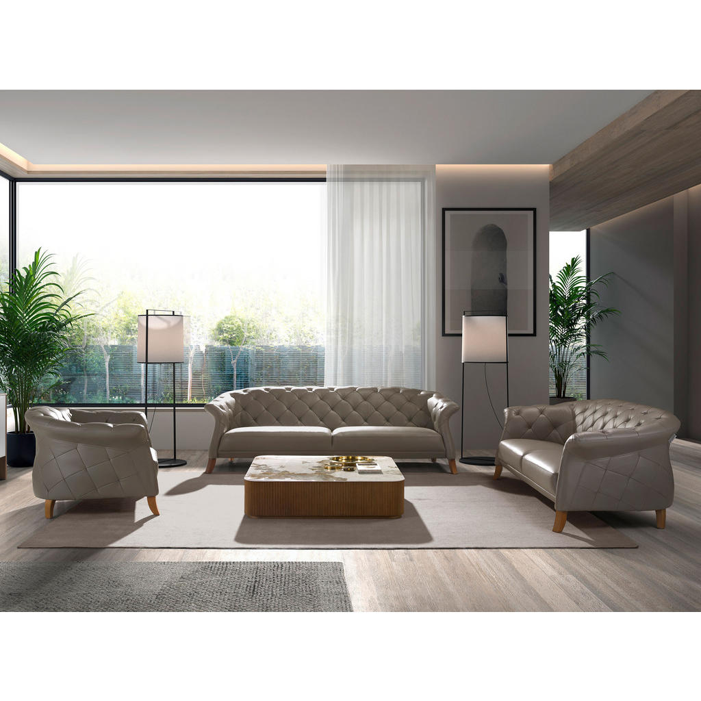 Thumbnail - Angel Cerda Sessel, Grau, Honig, Leder, 112x81x99 cm, Wohnzimmer, Sessel, Polstersessel