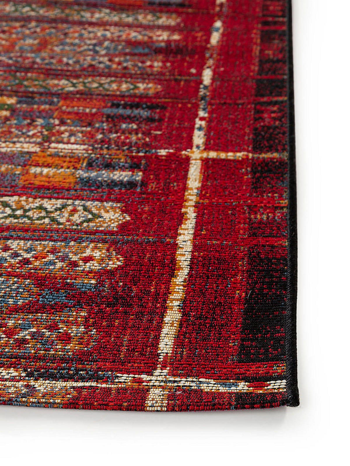 OUTDOORTEPPICH Artis Multicolor/Rot 80x250 cm - Rot/Multicolor, Kunststoff/Textil (80/1cm) - KUNSTLOFT
