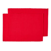 TISCHSET rot im 2er-Set 33/50 cm, 100% Baumwolle - Rot, Textil (33/50cm) - Homescapes
