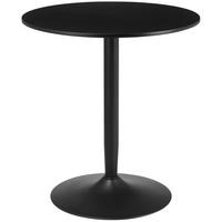 ESSTISCH 70/70/75 cm schwarz platzsparend mit rutschfestem Fuß aus Stahl und MDF - Schwarz, Metall (70/70/75cm) - OKWISH