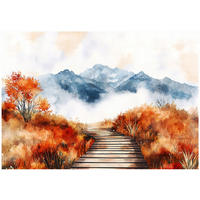 FOTOTAPETE Landschaft Berge Natur Wohnzimmer 350x250 - Multicolor, Papier (350/250cm) - Wallarena