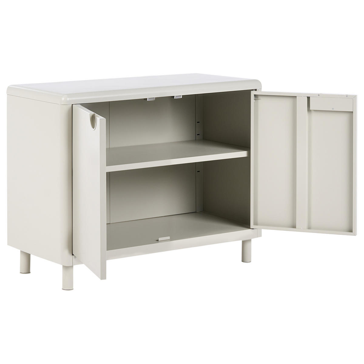SIDEBOARD se 2 dveřmi Světle béžový Korvo - béžová, kov (90/70/42cm) - Beliani