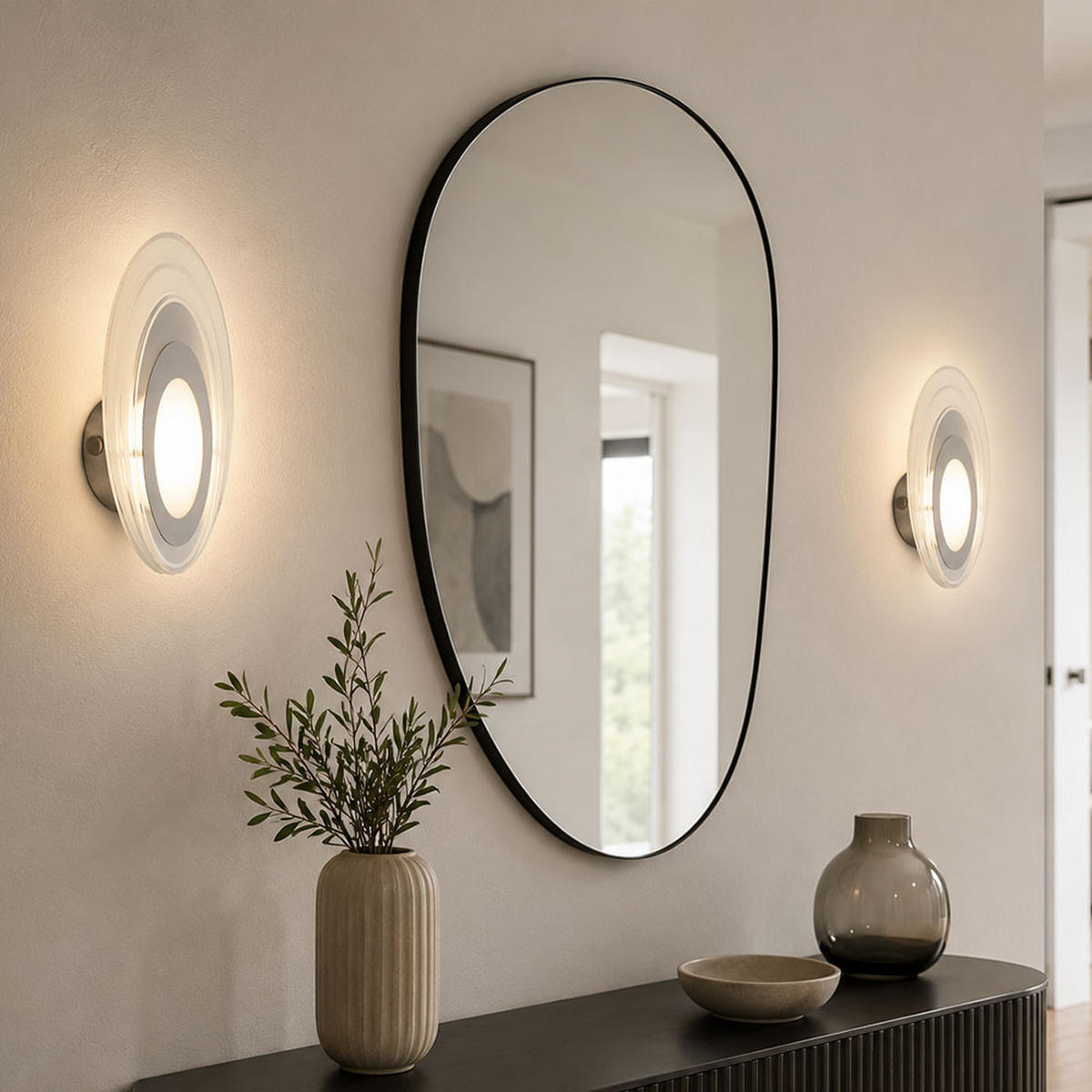 LED WANDLEUCHTE Aluminium Silber Satiniert - Silberfarben, Metall (16/5.5/28cm) - Esto