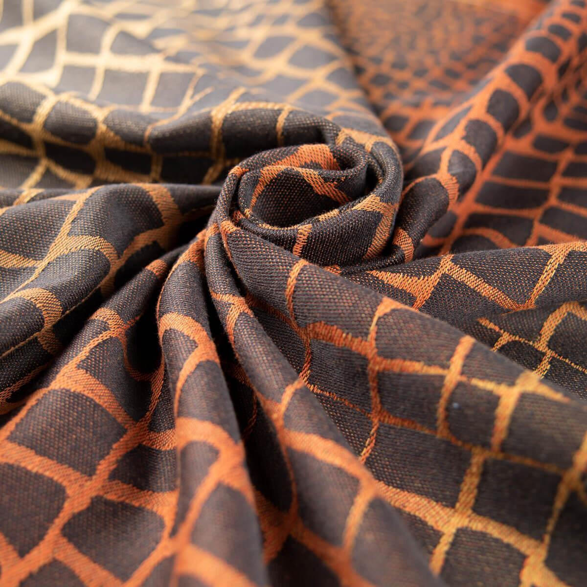 BABYTRAGETUCH Gewebtes Tragetuch kbA - Dunkelgrau/Goldfarben, Textil (70/0.1/540cm) - Hoppediz