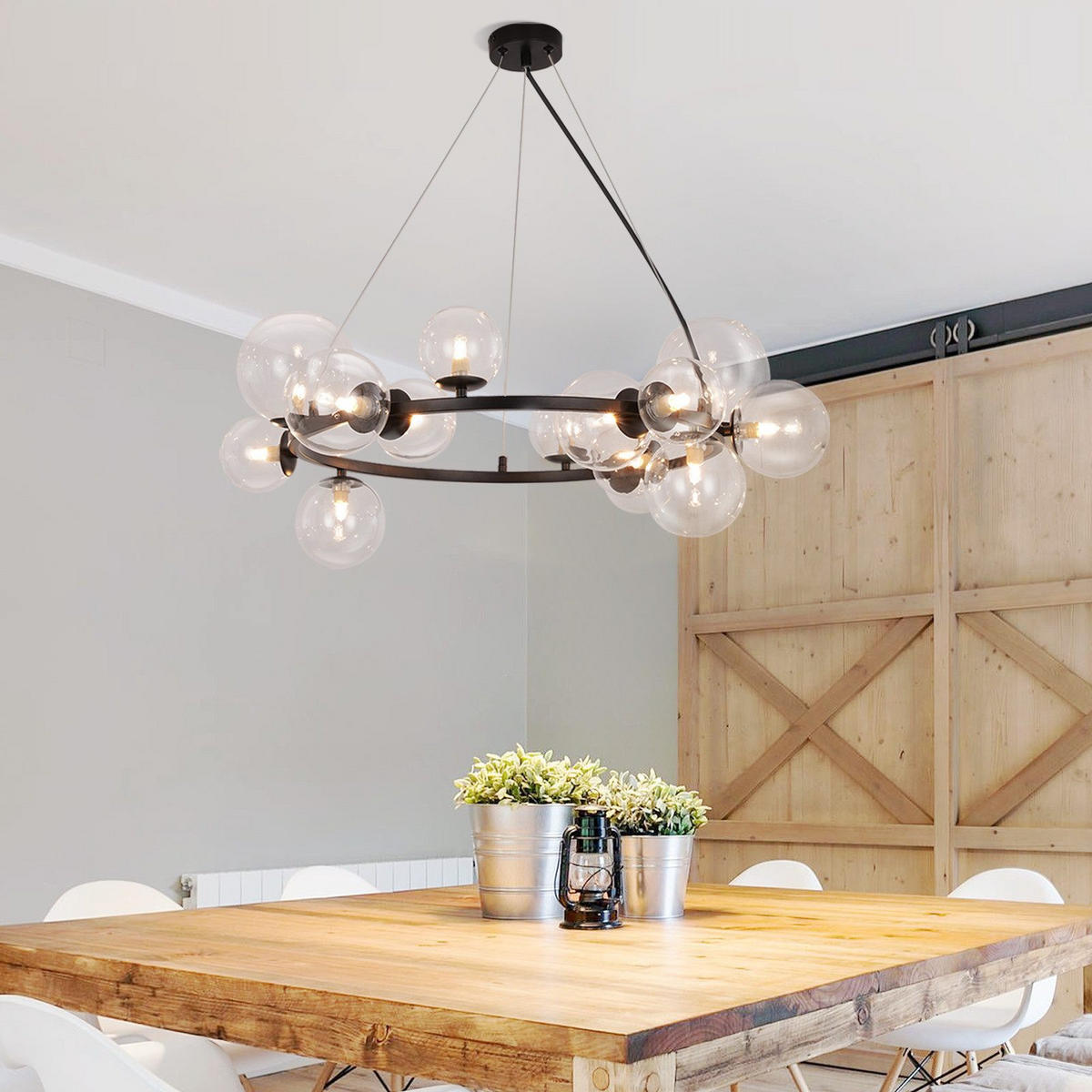 PENDELLEUCHTE Oliver 80/79.5/171 cm - Transparent, Metall (80/79.5/171cm) - ZMH