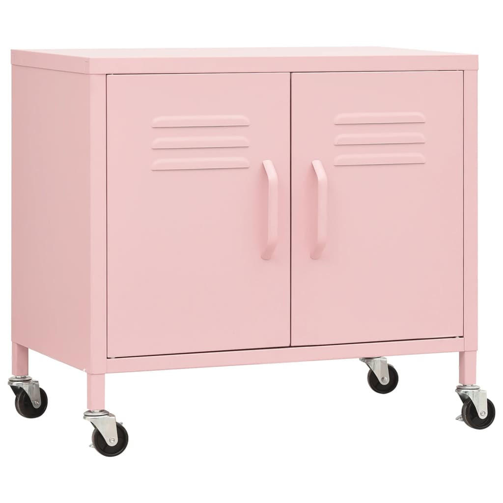 LAGERSCHRANK ROSA 60X35X56 CM STAHL - Pink, Metall (35/56/60cm) - vidaXL
