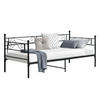 TAGESBETT Kerava - Schwarz, Metall (90/200cm) - [en.casa]