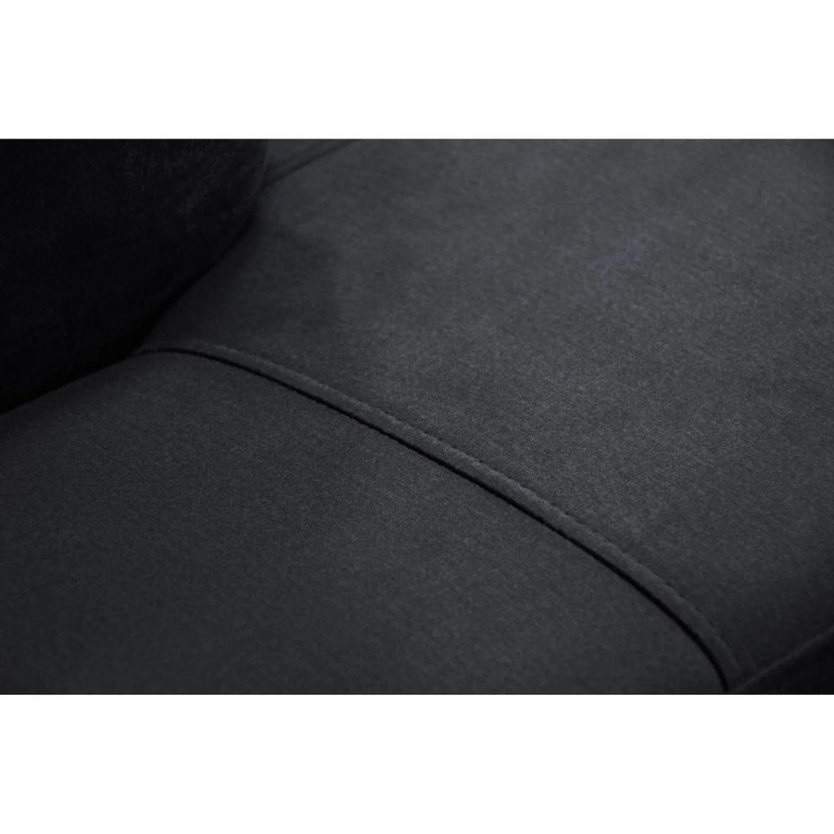 ECKSCHLAFSOFA Waldo verstellbaren Kopfstützen, Schwarz, links - Schwarz, Textil (275/203cm) - Beautysofa