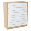SCHUHSCHRANK 5S Sonoma Eiche-Weiß 74/35/85 cm 5 ausklappbare Schuhablagen - Weiß/Sonoma Eiche, Holzwerkstoff (74/85/35cm) - Matkam Möbel