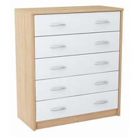 SCHUHSCHRANK 5S Sonoma Eiche-Weiß 74/35/85 cm 5 ausklappbare Schuhablagen - Weiß/Sonoma Eiche, Holzwerkstoff (74/85/35cm) - Matkam Möbel