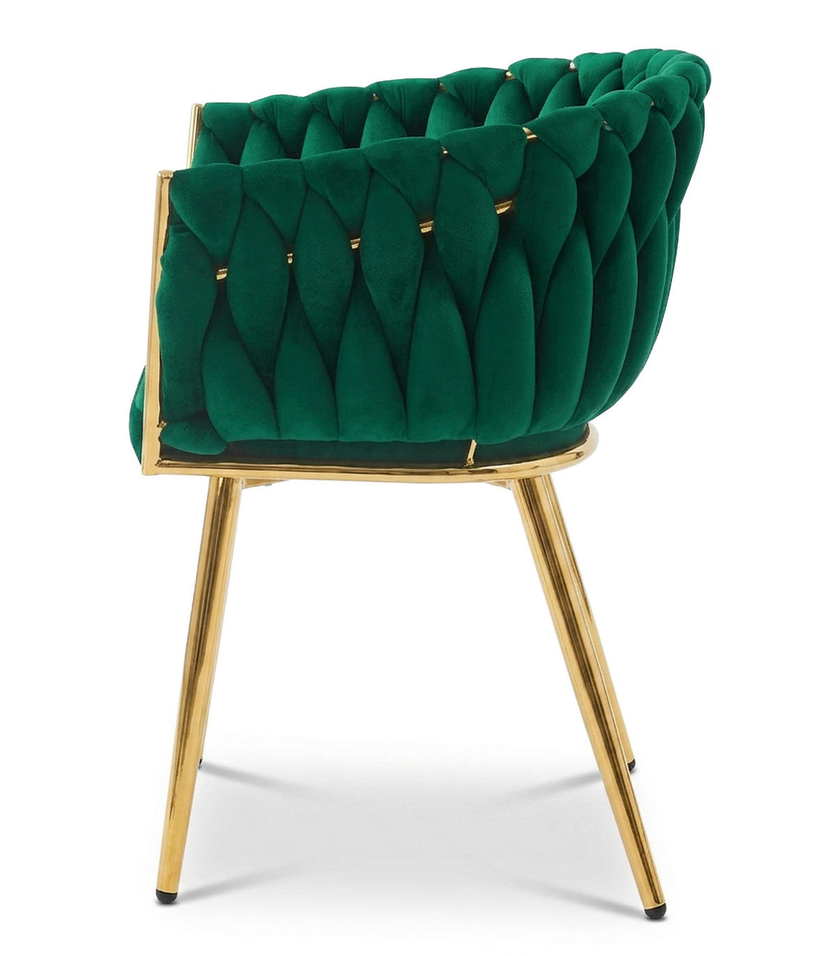 STUHL Grün 61x55 cm ORION Samt Beine Gold - Grün, Metall (61/55/55cm)