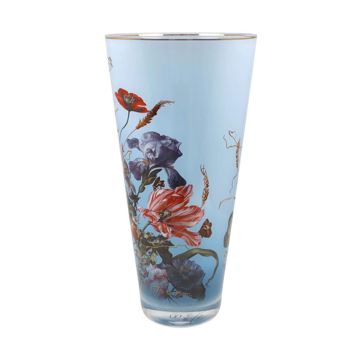 VASE De Heem - Sommerblumen, Glas, Bunt, 30 cm - Multicolor, Glas (30cm) - Goebel