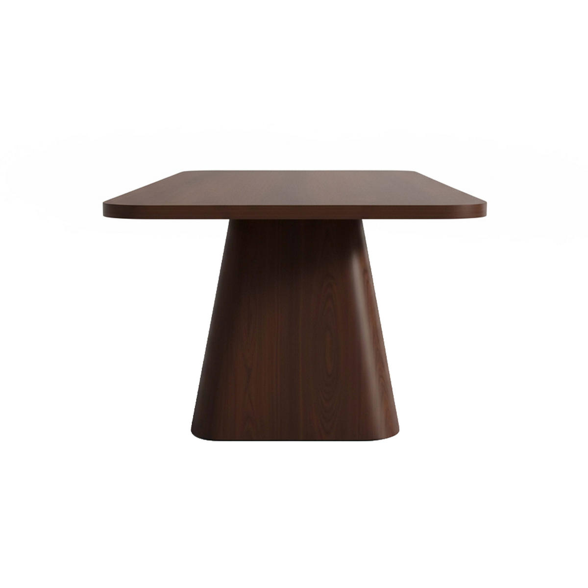 ESSTISCH, dunkles Holzeffekt - Braun, Holz (90/180/75cm) - Oviala
