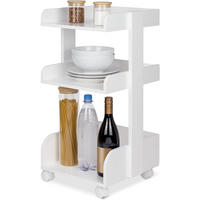 ROLLWAGEN Bosse Weiß - Weiß Hochglanz/Weiß, Holzwerkstoff (32/69/35cm) - BoMoe