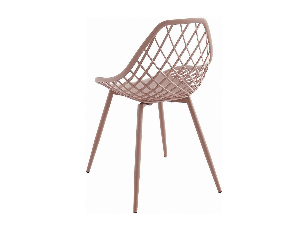 GARTENSTUHL - 54.5cm x 49cm - Polypropylen - rosa - MALAGA - Pink, Metall (54.5/84/49cm) - Vente-Unique