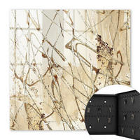 SCHLÜSSELBOX Schwarz 30x30 cm- Türöffnung nach rechts - Abstrakte Komposition - Beige, Metall (30/30/5cm) - TULUP