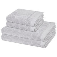 FROTTIERSET Rubin 4-teilig - Hellgrau, Textil (50/100cm) - Ross