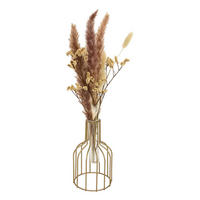 VASE Gestell mit getrockneten Pflanzen 40 cm - Goldfarben, Metall (40cm) - Atmosphera Createur d´interieur