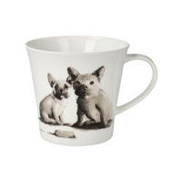 TEETASSE Peter Schnellhardt - Dicke Freunde, Fine Bone China - Multicolor, Keramik (0.35L) - Goebel