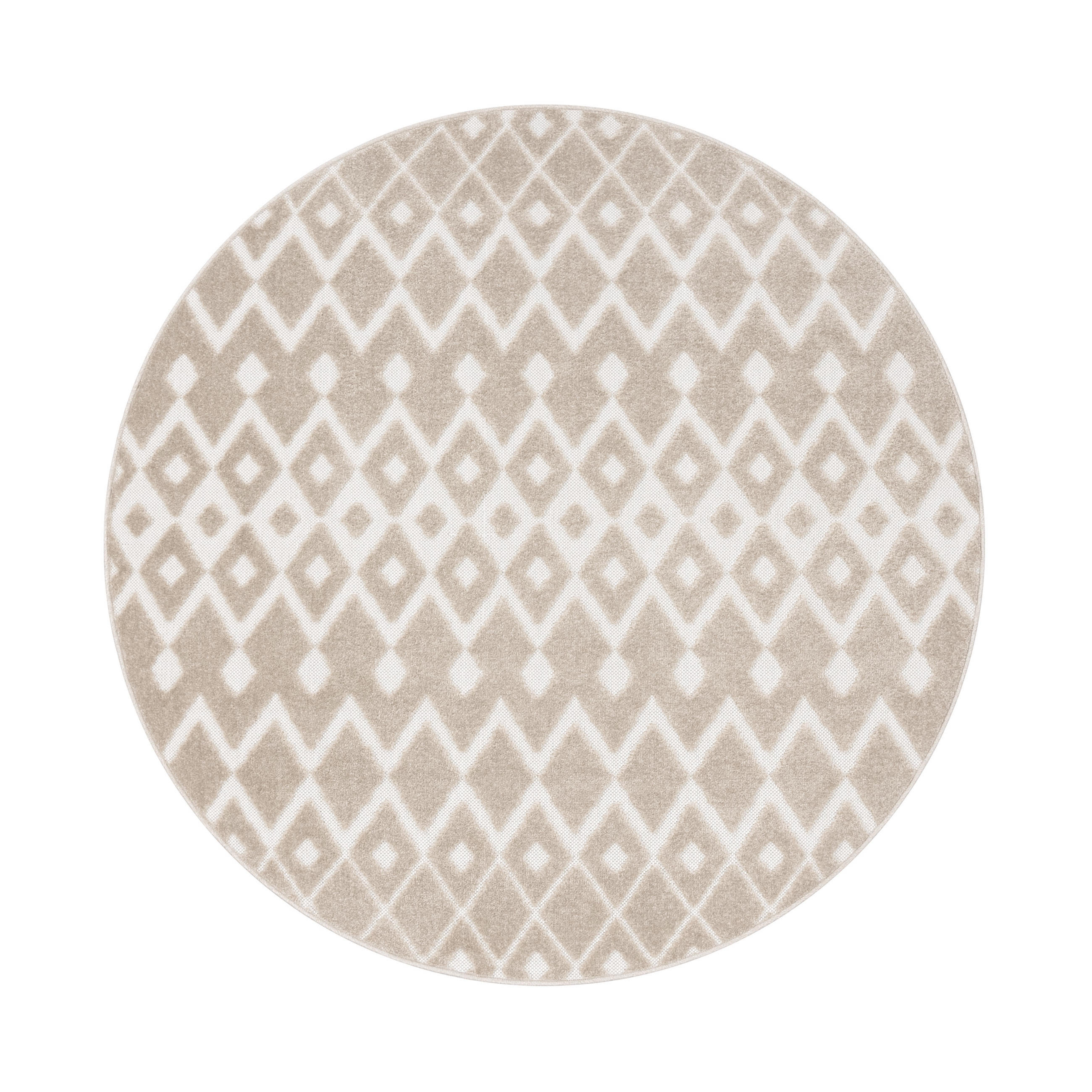 OUTDOORTEPPICH 120/120 cm Stilo 868 - Beige, Textil (120/120cm) - Paco Home