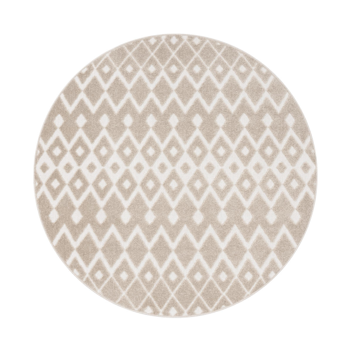 OUTDOORTEPPICH 120/120 cm Stilo 868 - Beige, Textil (120/120cm) - Paco Home