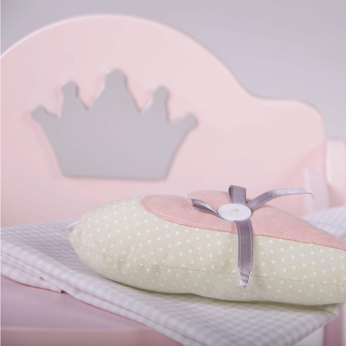 PUPPENHOCHSTUHL Prinzessin Sophie - Rosa, Holz (27.5/42/32cm) - Roba