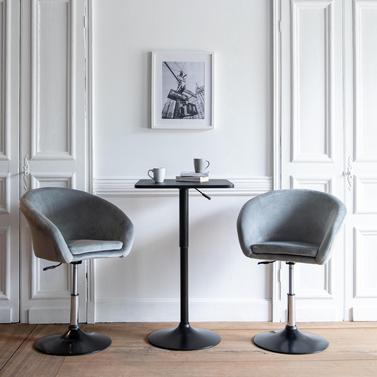 BARTISCH LUKE Schwarz - Schwarz, Holzwerkstoff (57/57/105cm) - Happy Garden