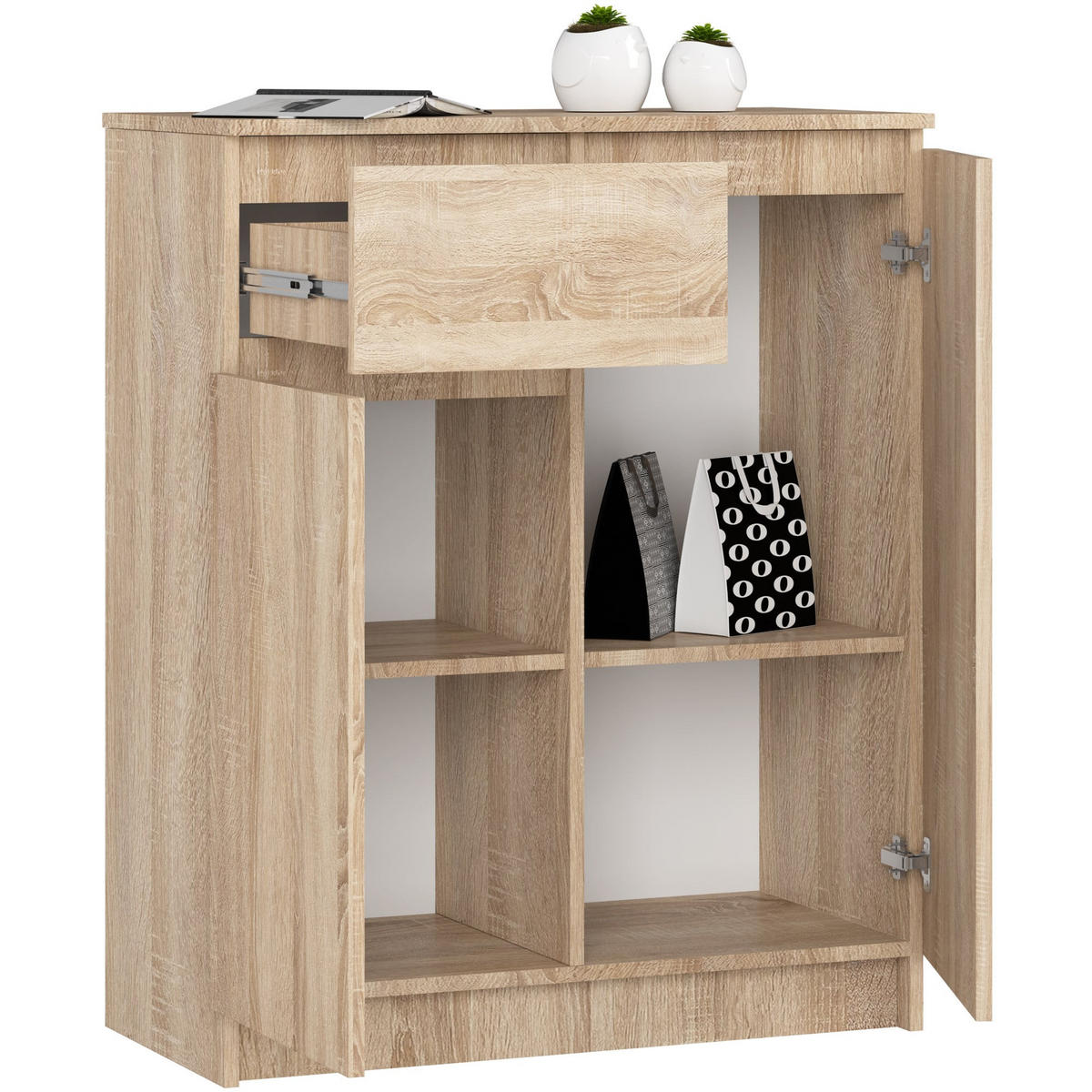 KOMMODE Eiche Sonoma 99/80/40 - Sonoma Eiche, Holzwerkstoff (80/99/40cm) - RAUMHIRSCH FURNITURE