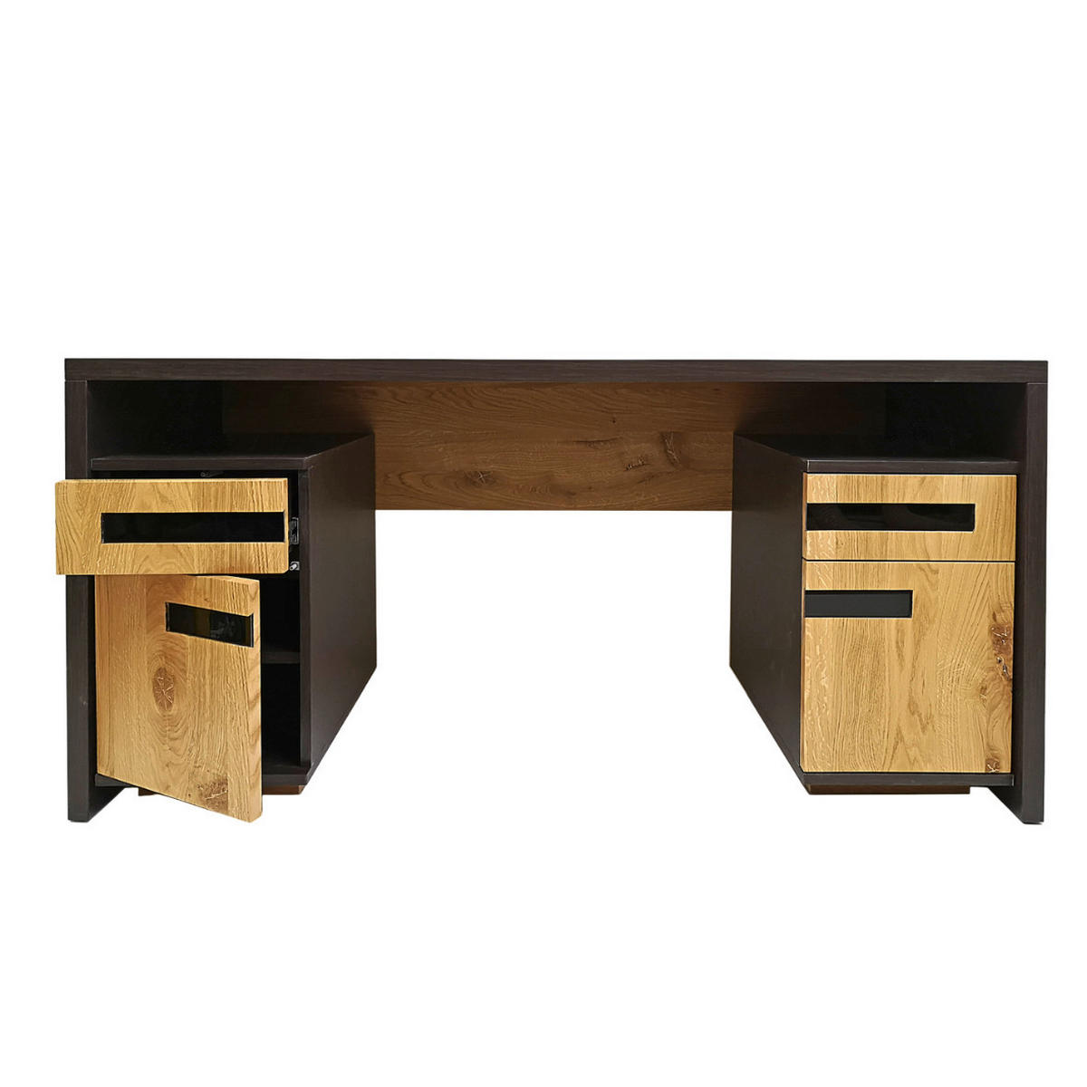 SCHREIBTISCH aus Massivholz für das Arbeitszimmer oder Büro LAGOS - Eichefarben, Holz (60/160/75cm) - Rawood Furniture