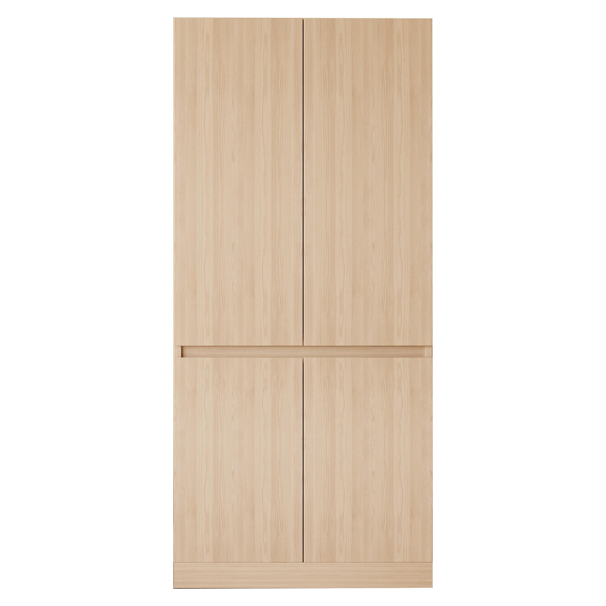 KLEIDERSCHRANK 70x40x170cm 2 Türen Stauraum Holz - Naturfarben, Holz (70/170/40cm) - FLIEKS