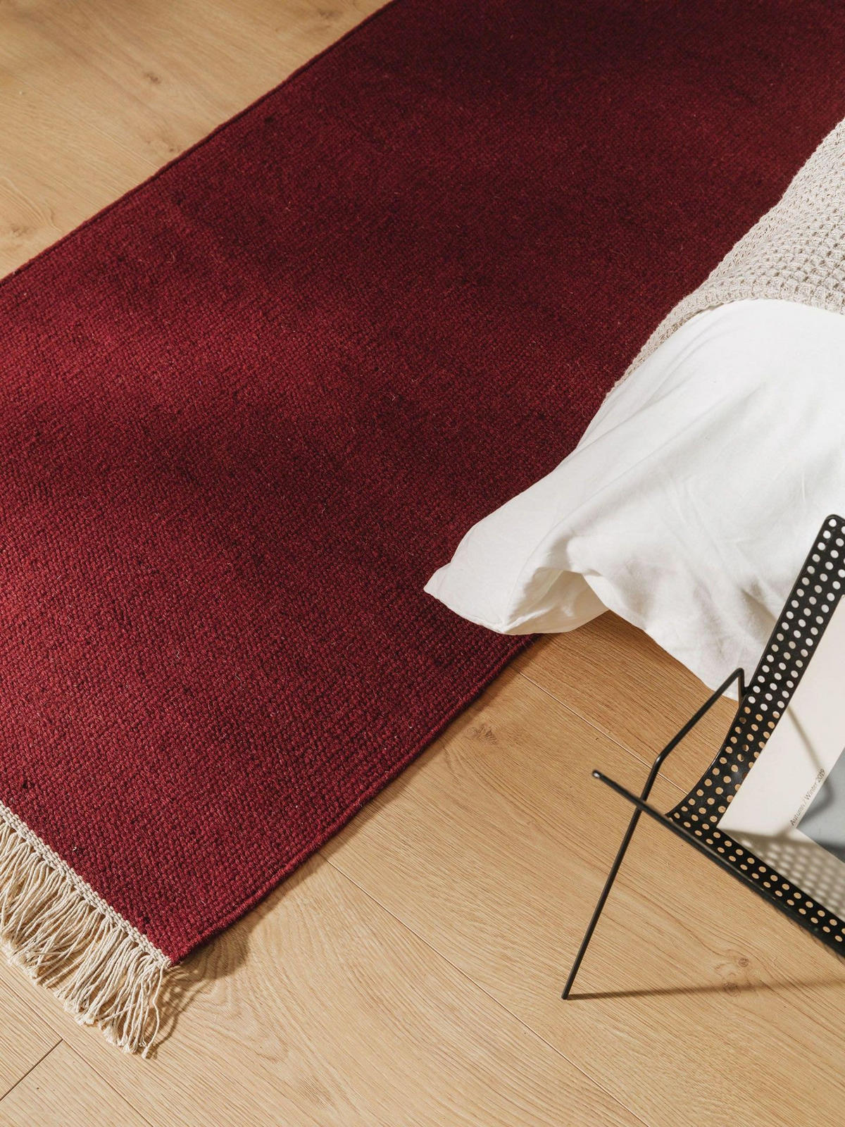 TEPPICH Wollteppich Liv Rot - Rot, Textil (80/1cm) - KUNSTLOFT