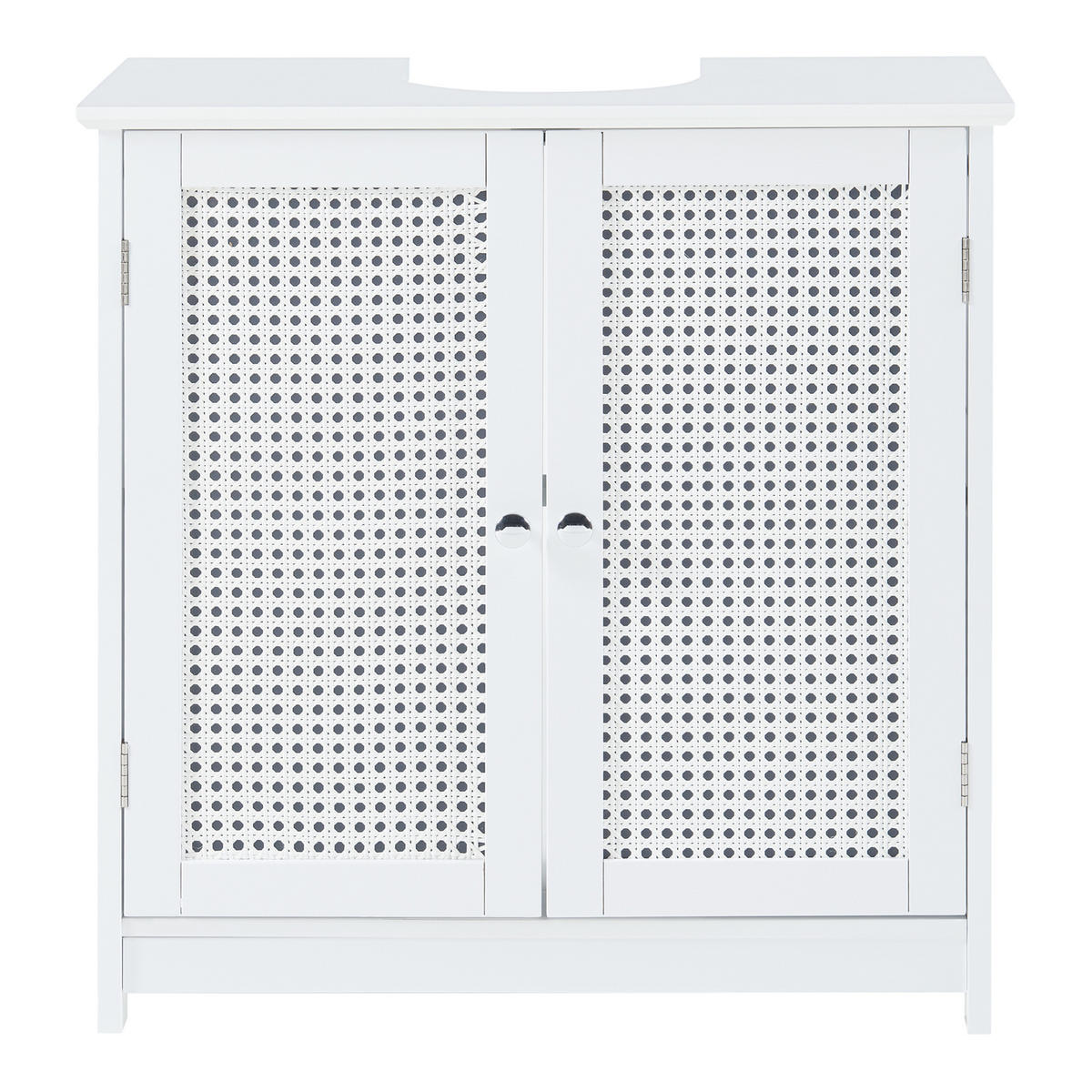 WASCHBECKENUNTERSCHRANK Karlsøy - Weiß, Holzwerkstoff (60/60/30cm) - [en.casa]