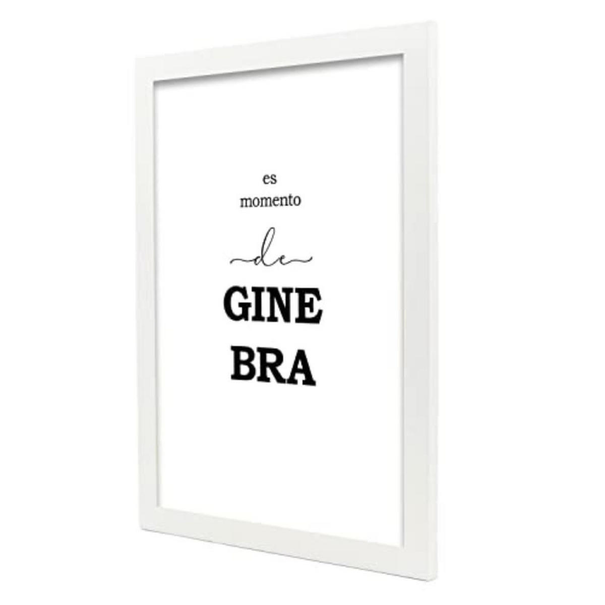 POSTER Set mit 4 Gin TypografieStil A3 Weißer Rahmen - Weiß, Papier (29.7/3cm) - Nacnic